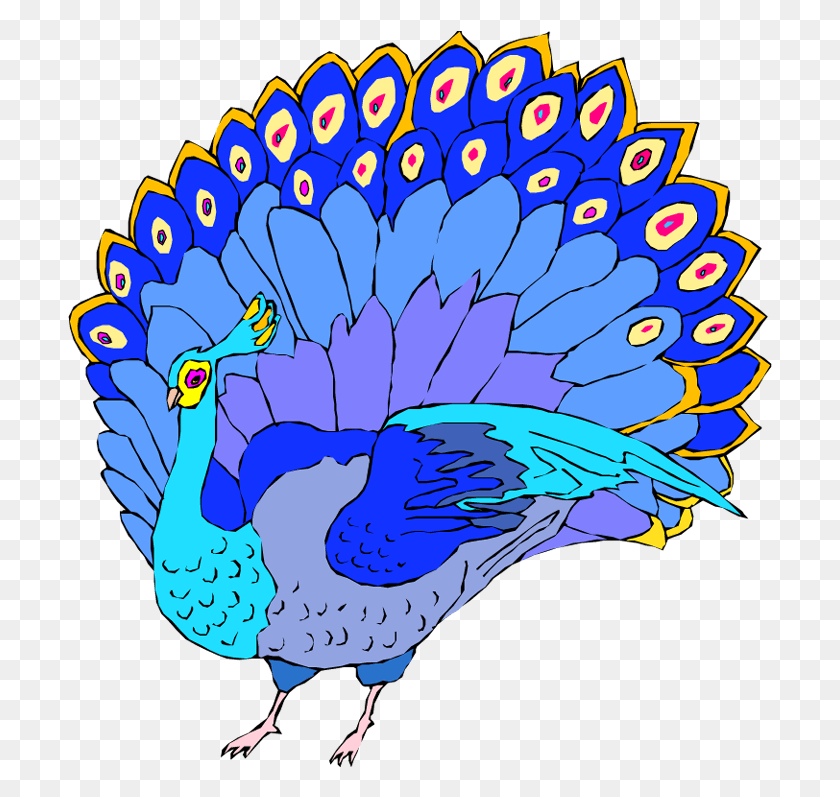 705x737 Free Peacock Clipart Clip Art Blue Peacock, Bird, Animal HD PNG Download