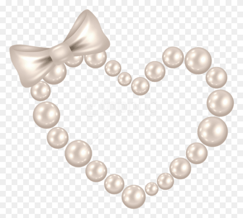835x743 Free Pearl Heart With Bow Transparent Pearl Heart, Jewelry, Accessories, Accessory HD PNG Download