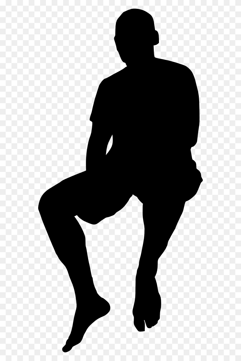 574x1200 Free People Sitting Silhouette People Sitting Silhouette, Person, Human HD PNG Download