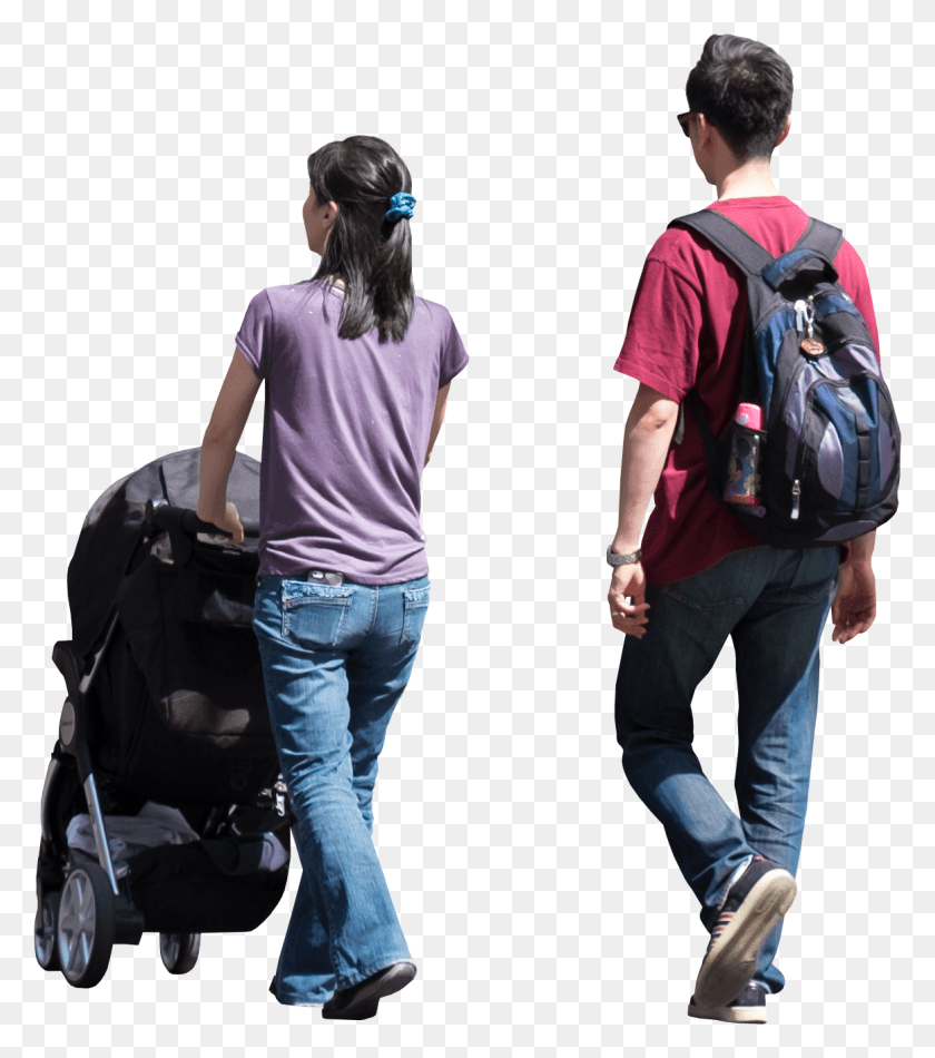 1163x1328 Free People With Stroller, Person, Human, Pants HD PNG Download