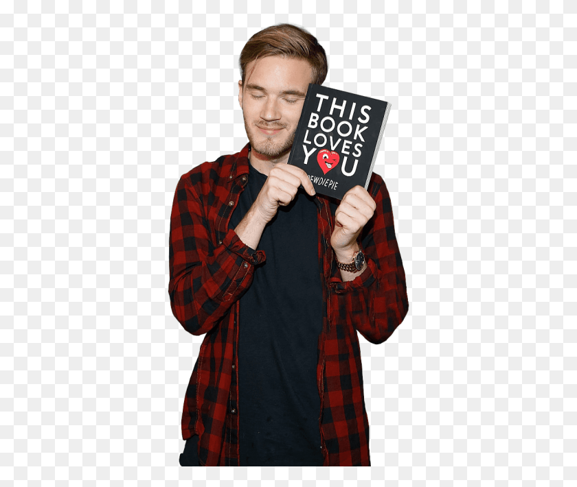353x650 Free Pewdiepie Holding Book Pewdiepie Transparent, Person, Human, Clothing HD PNG Download