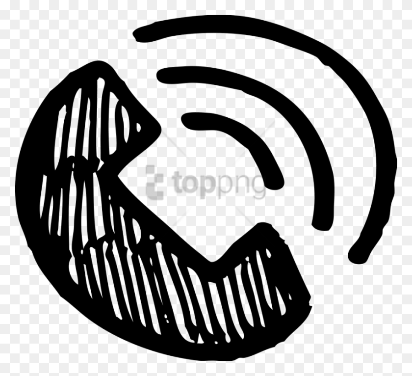 850x770 Free Phone Drawing Icon Image With Transparent Phone Drawing Icon, Label, Text, Stencil HD PNG Download