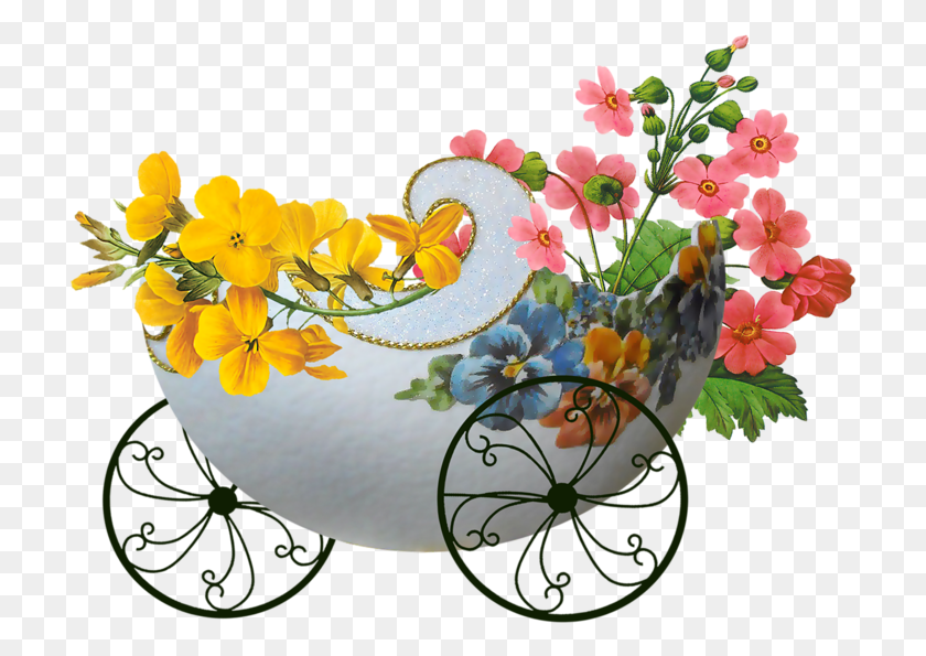 715x535 Бесплатная Фотогалерея Tube Bucket Flowers Image Polyvore, Graphics, Floral Design Hd Png Download
