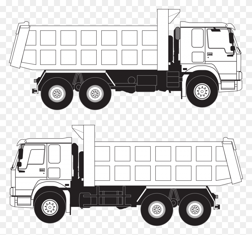 1920x1781 Free Photo Two Trucks Object Hq Camion Dibujo, Vehículo, Transporte, Van Hd Png Descargar
