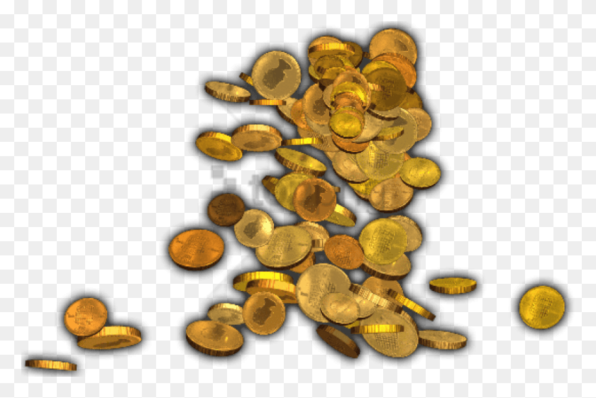 850x547 Free Pile Of Gold Coins Image With Transparent Treasure Gold, Coin, Money, Rug HD PNG Download