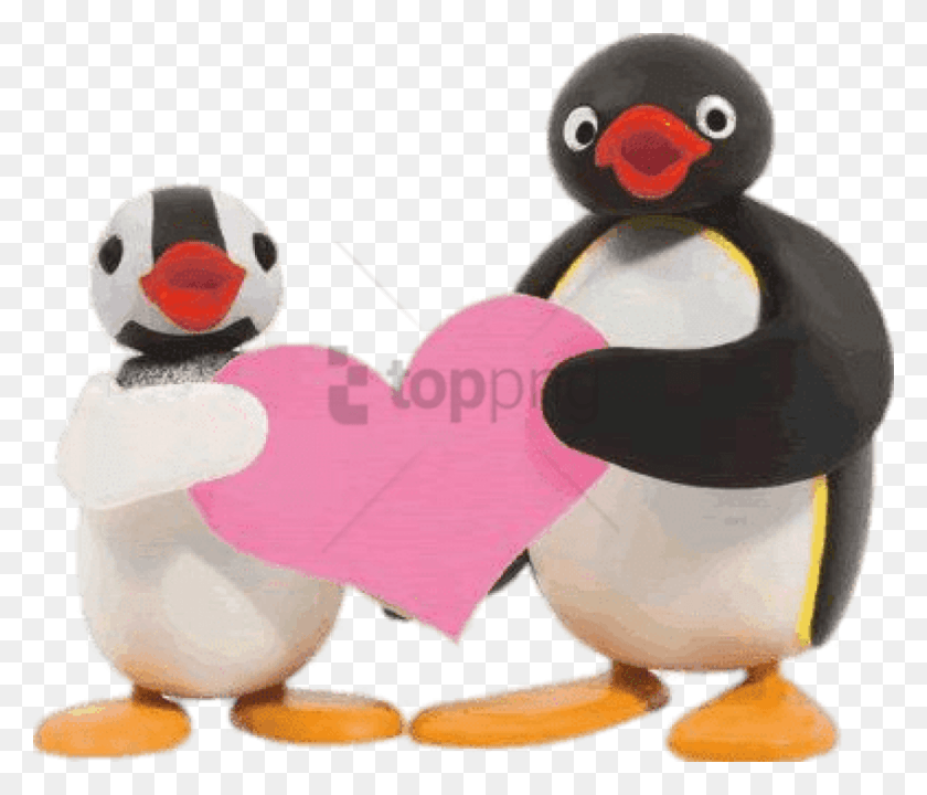 850x720 Descargar Pingu Con Corazón Gigante Clipart Pingu, Peluche, Juguete, Aire Libre Hd Png