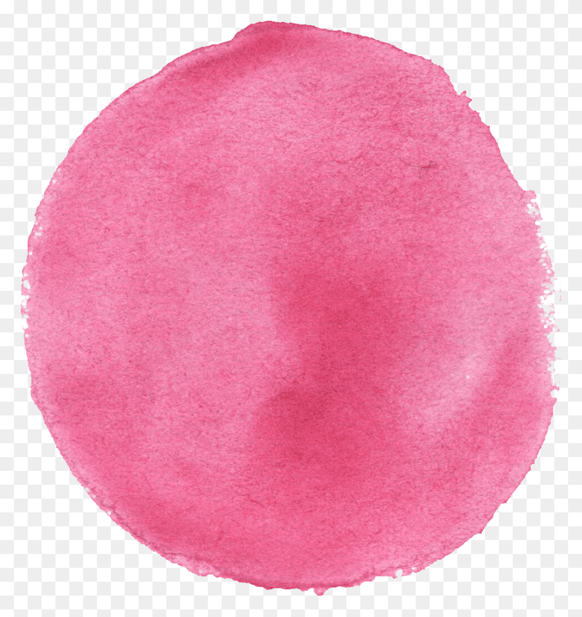 870x927 Free Pink Watercolor Circle, Rug, Wool HD PNG Download