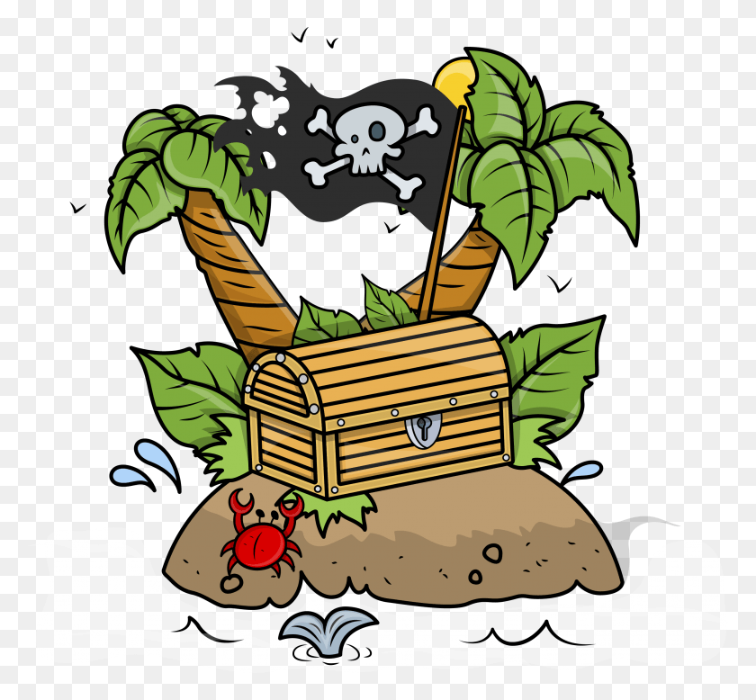 2768x2551 Descargar Png El Cofre Pirata En Getdrawings Com Free Pirate Treasure Clip Art, Basket, Bulldozer, Tractor Hd Png