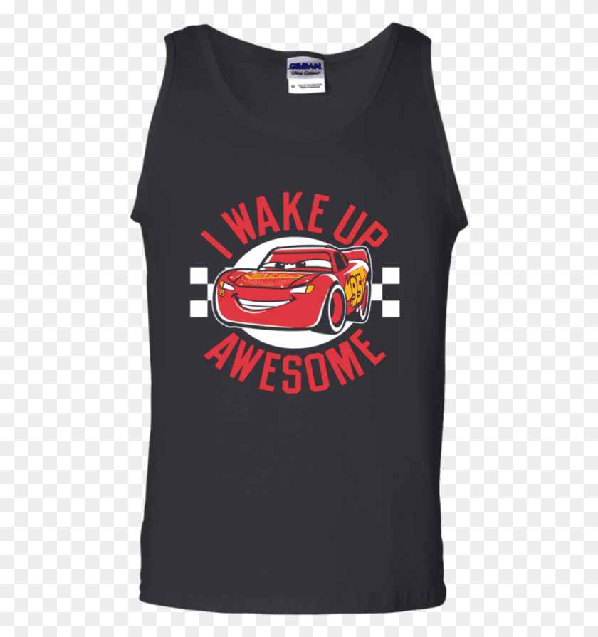 480x835 Descargar Png Pixar Cars 3 Mcqueen Wake Up Awesome Sports Car, Ropa, Camiseta, Camiseta Hd Png