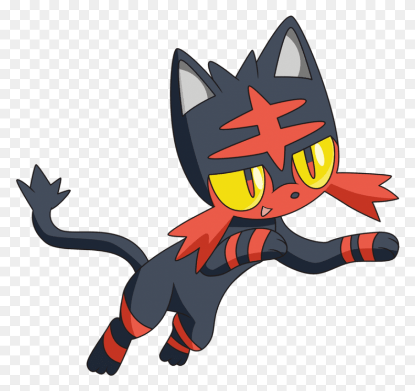 850x798 Free Pokemon Sun And Moon Book Images Pokemon Litten, Angry Birds HD PNG Download