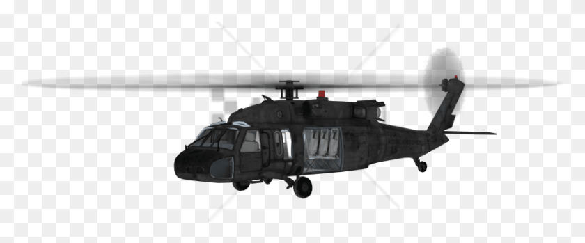 832x309 Free Police Helicopter Image With Transparent Uh 60 Blackhawk, Aircraft, Vehicle, Transportation HD PNG Download