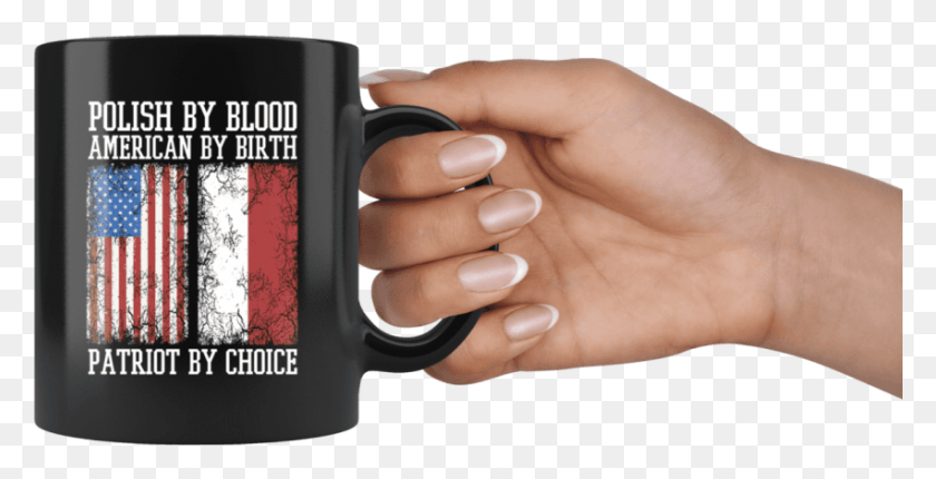 851x404 Free Polish By Blood American By Birth Mug, Person, Human, Coffee Cup HD PNG Download