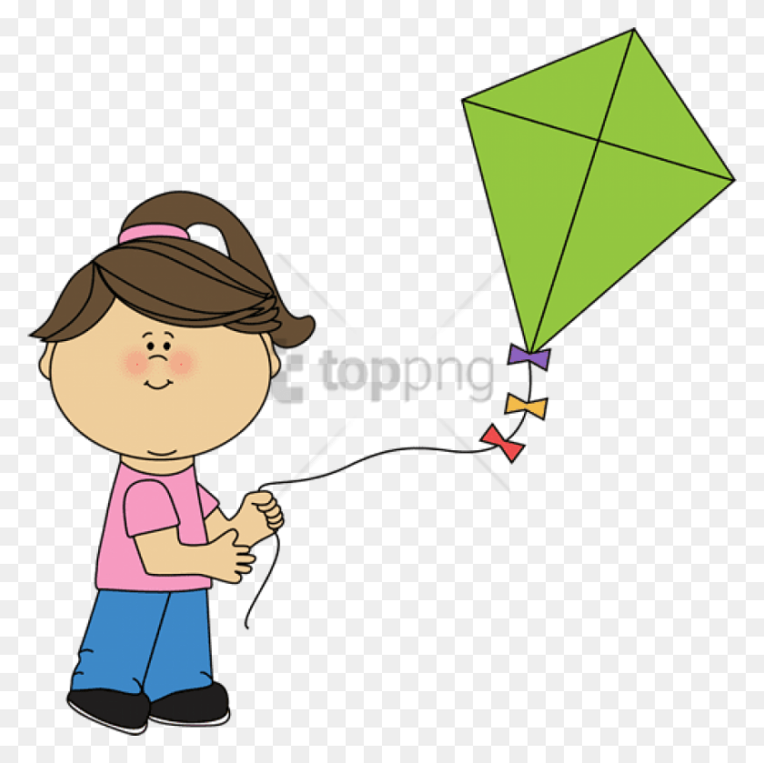 850x849 Descargar Png Polygonfor Kid Fly A Kite Png