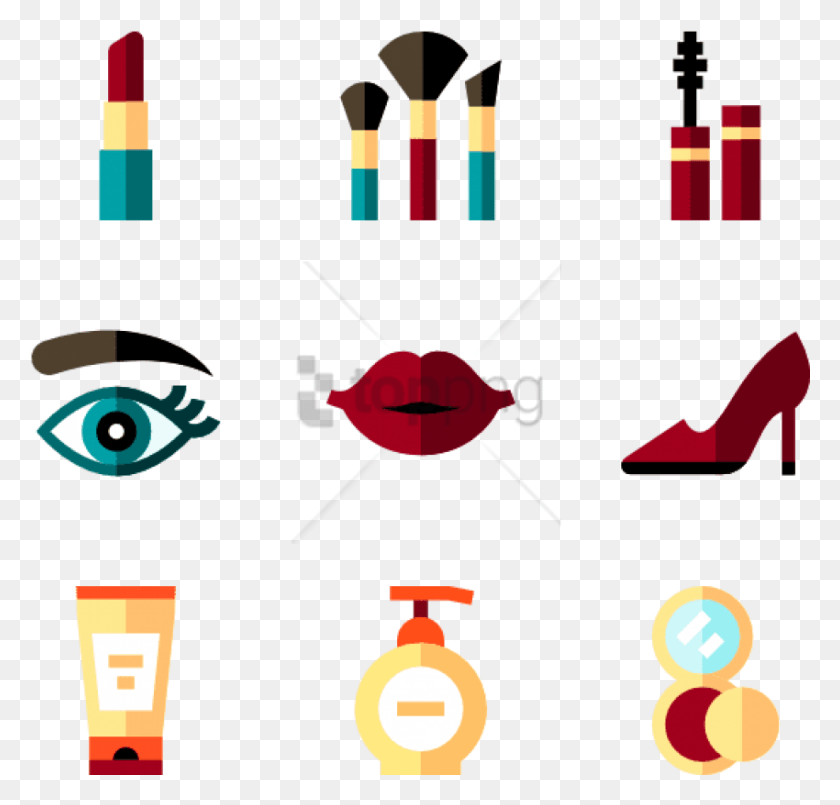 850x812 Free Pretty Icons Makeup Flat Design, Text, High Heel, Shoe HD PNG Download