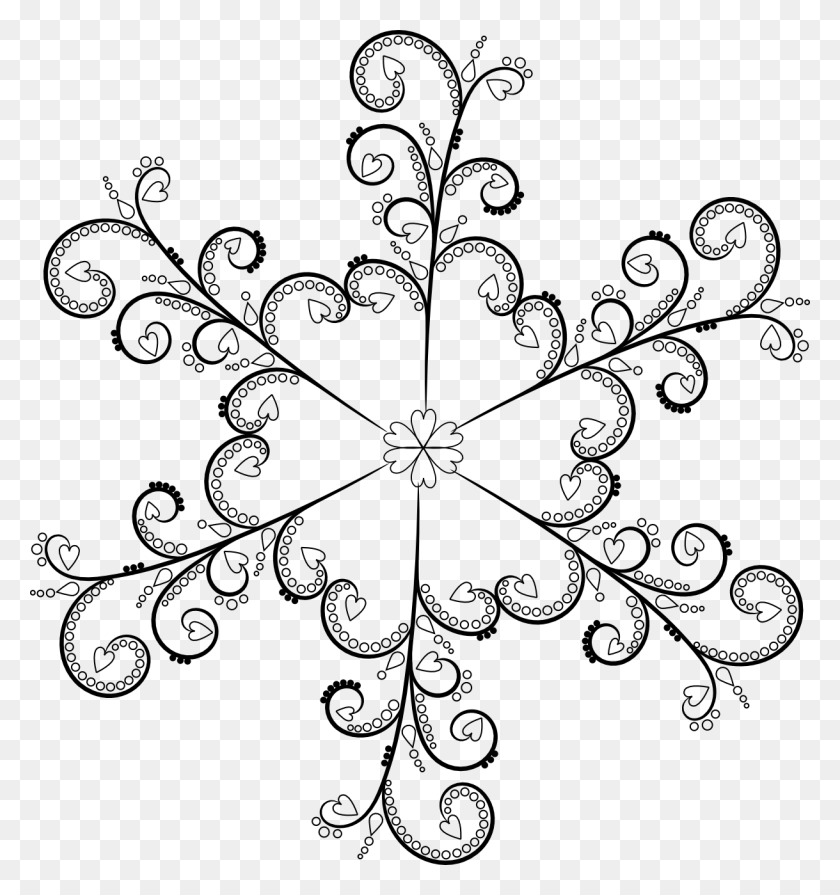 1219x1305 Free Printable Clipart And Coloring Pages Snowflake Drawing Images Clipart, Pattern, Graphics HD PNG Download