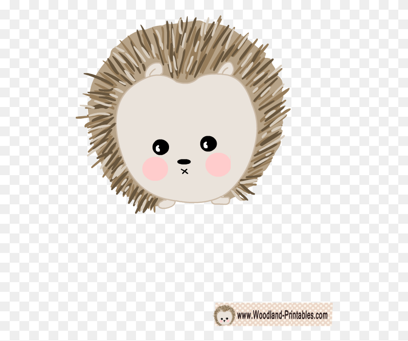 530x641 Free Printable Cute Hedgehog Wall Sticker Cute Woodland Animals, Mammal, Animal, Clothing HD PNG Download