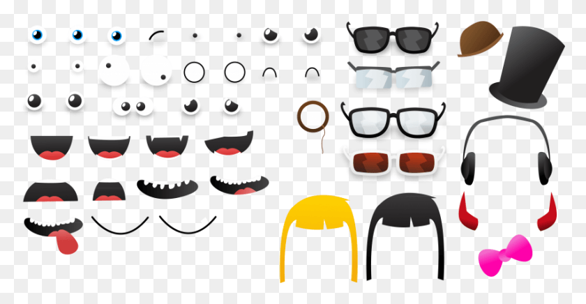 850x410 Free Printable Eyes Ears Nose And Mouth Eyes Nose Mouth Template, Computer Keyboard, Computer Hardware, Keyboard HD PNG Download
