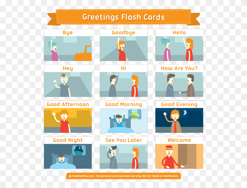 544x581 Free Printable Greetings Flash Cards Flash Card Greetings, Word, Text, Person HD PNG Download