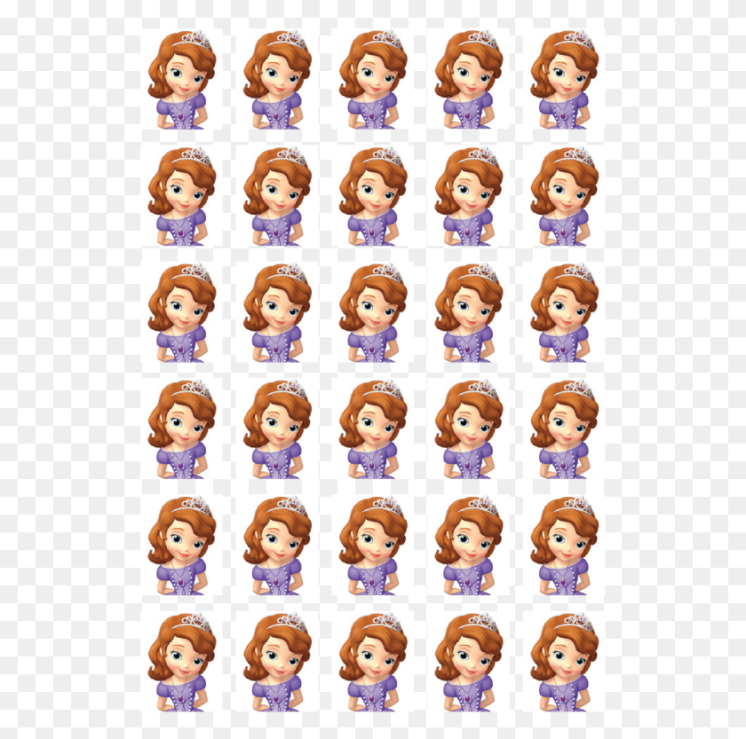 525x773 Free Printable Sofia The First Princess Sofia Cupcake Toppers Printable, Doll, Toy, Indoors HD PNG Download