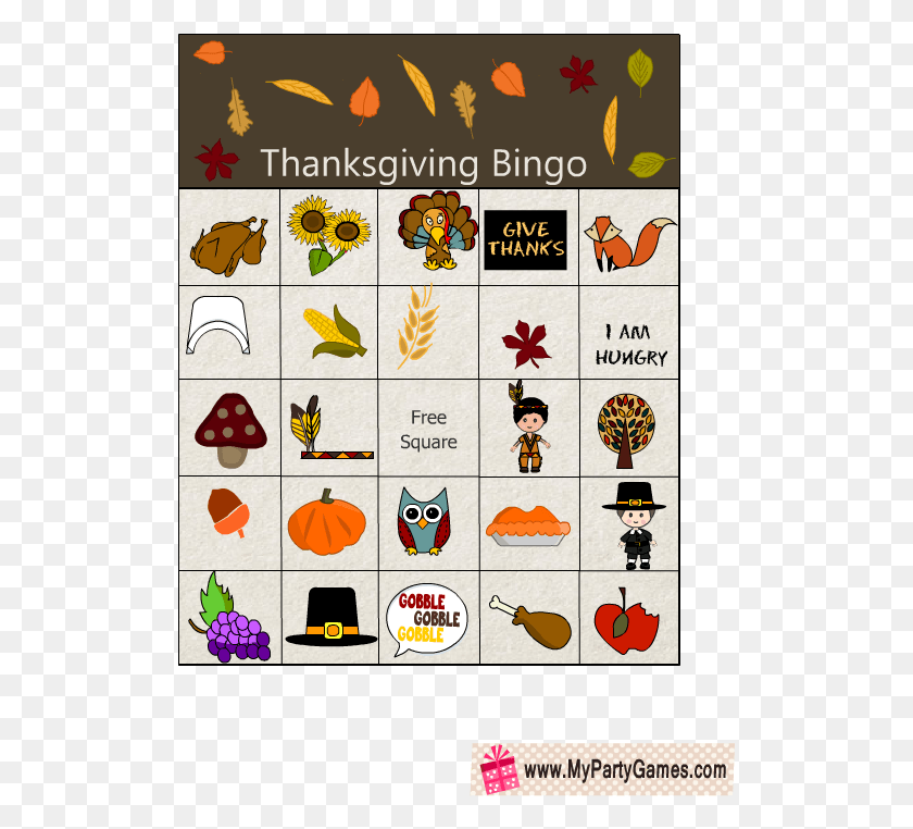 513x702 Free Printable Thanksgiving Bingo Game Cards Peintable Thanksgiving Bingo Cards, Bird, Animal, Gambling HD PNG Download
