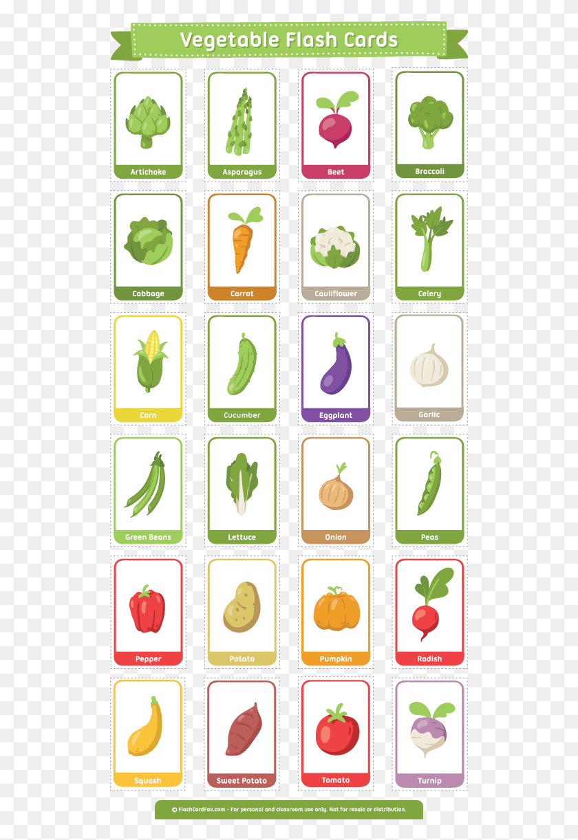 522x1162 Free Printable Vegetable Flash Cards English Spanish Flashcards, Text, Plant, Number HD PNG Download