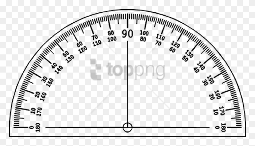 850x461 Free Protractor Image With Transparent Print Printable Protractor Pdf, Number, Symbol, Text HD PNG Download