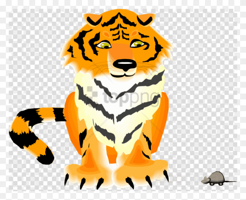 850x680 Descargar Png Orgulloso De Ser Un Tigre Reloj De Pared Grande Imagen Animado Tigre, Juguete, Animal, Mamífero Hd Png