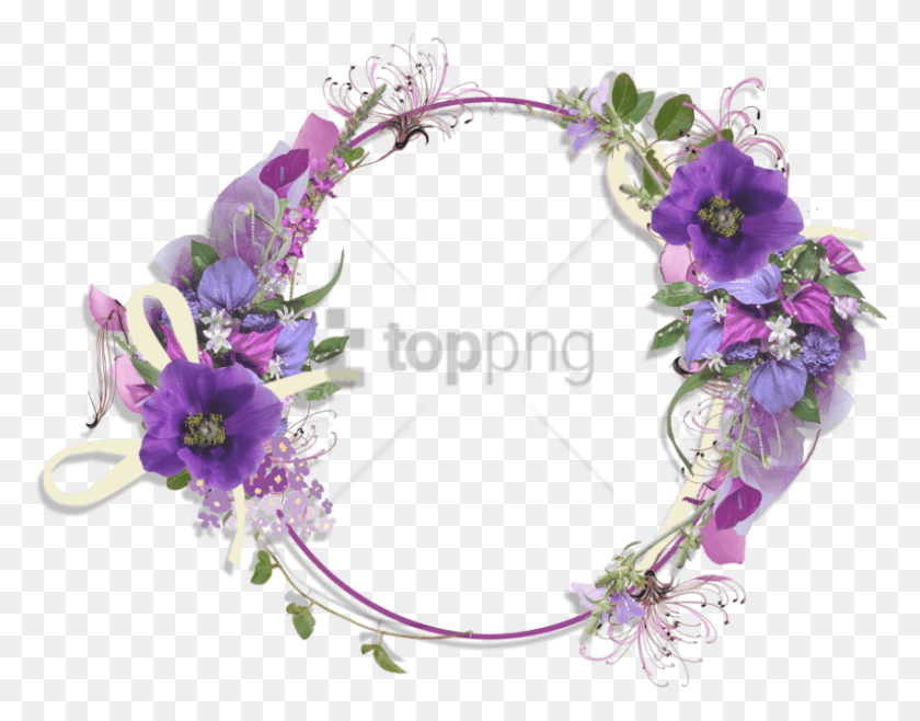 851x653 Free Purple Flower Borders And Frames Image Ramadan Is Coming Soon, Plant, Flower, Blossom HD PNG Download