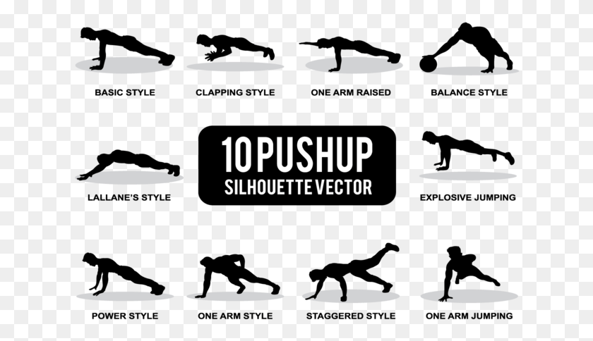 632x424 Free Push Up Vector Illustration Eps Ai Svg File Push Yps Silhouette Outline, Text, Weapon, Weaponry Hd Png Download