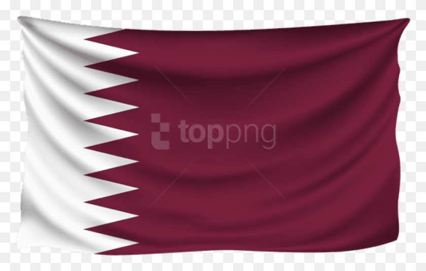 848x518 Descargar Png Bandera Arrugada De Qatar, Símbolo, Texto, Planta Hd Png