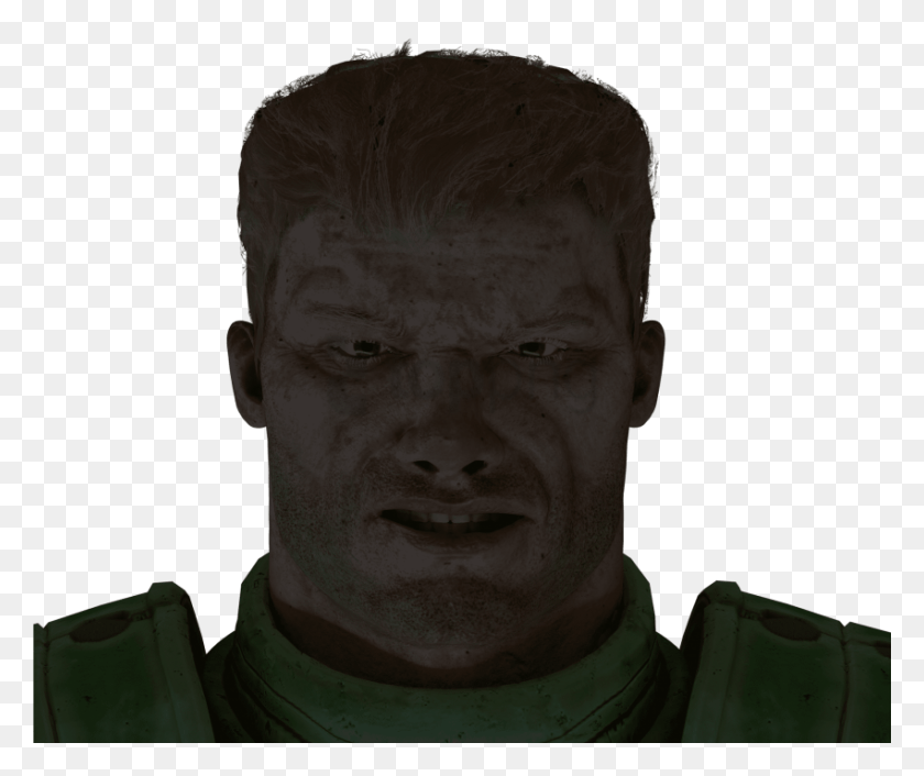 850x704 Free Quake Champions Doom Guy Image With Transparent Quake Champions Doomguy Smile, Head, Face, Person HD PNG Download