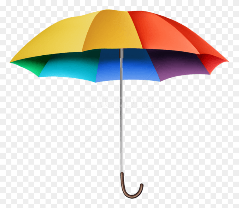 850x734 Free Rainbow Umbrella Transparent Clipart Umbrella, Lamp, Canopy, Patio Umbrella HD PNG Download