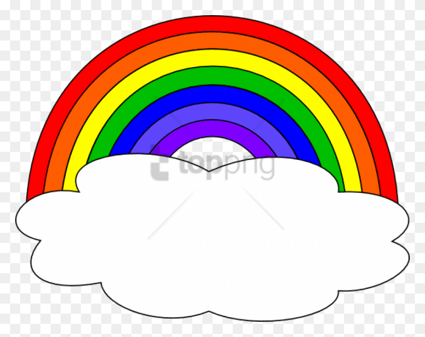 850x661 Free Rainbows And Clouds Image With Transparent Clipart Rainbow, Graphics, Nature HD PNG Download