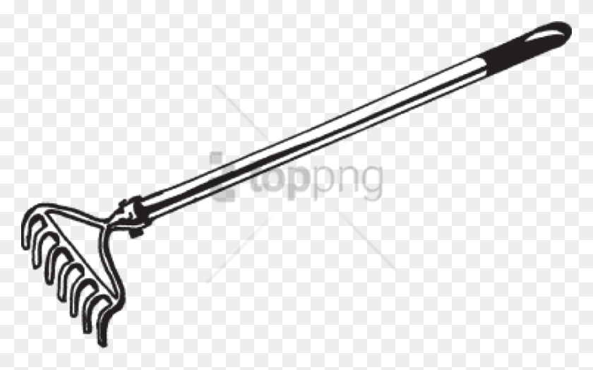 851x507 Free Rake Illustration Images Background Rifle, Musical Instrument, Gun, Weapon HD PNG Download