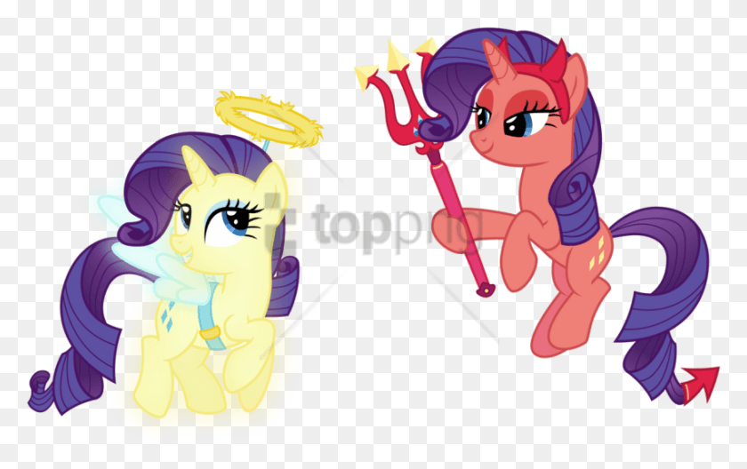 850x510 Descargar Png Rarity Angel And Demon, Devil Rarity, Graphics, Toy Hd Png