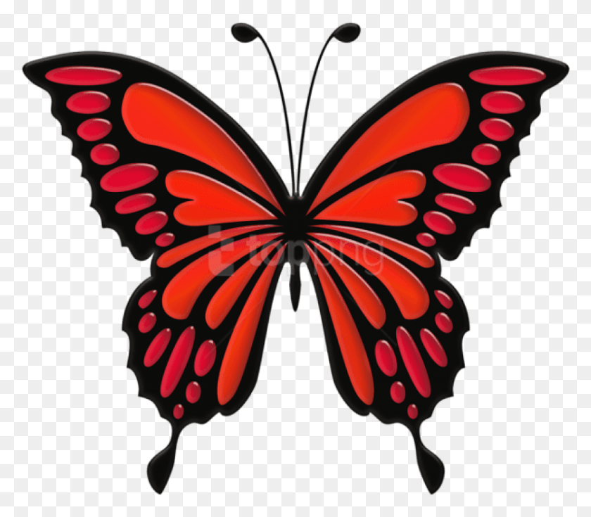 837x725 Free Red Butterfly Clipart Photo Butterfly Clipart, Insect, Invertebrate, Animal HD PNG Download