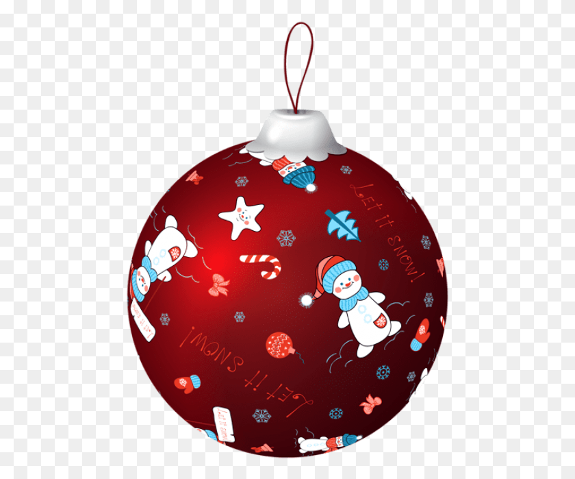 471x639 Descargar Png Bola De Navidad Roja Con Muñeco De Nieve Bola Roja De Navidad Png, Pastel De Cumpleaños, Pastel, Postre Hd Png