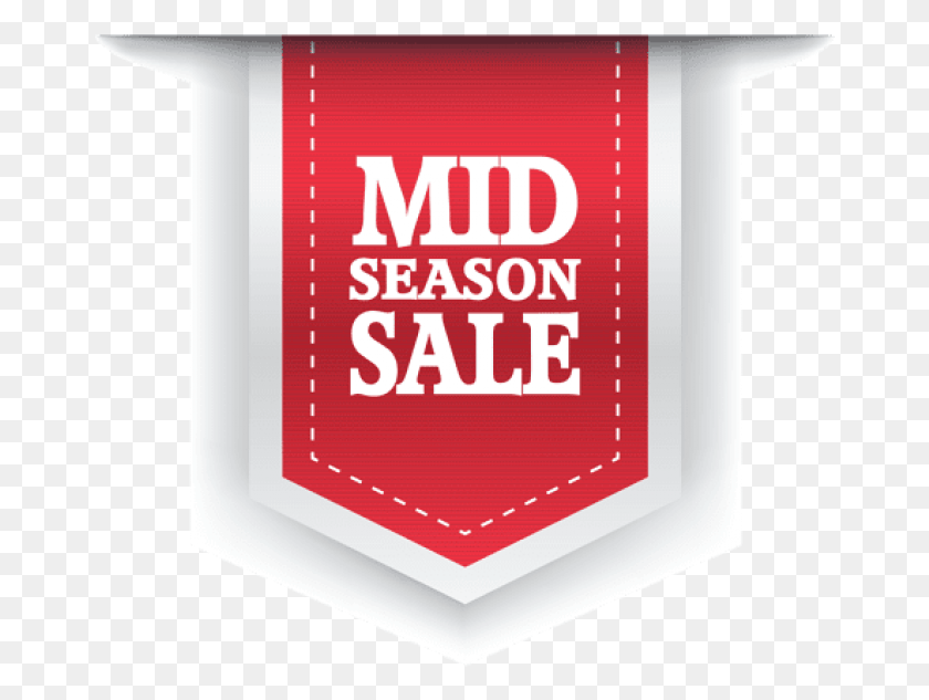 674x573 Free Red Mid Season Sale Labelpicture Sticker Label, Text, Meal, Food HD PNG Download