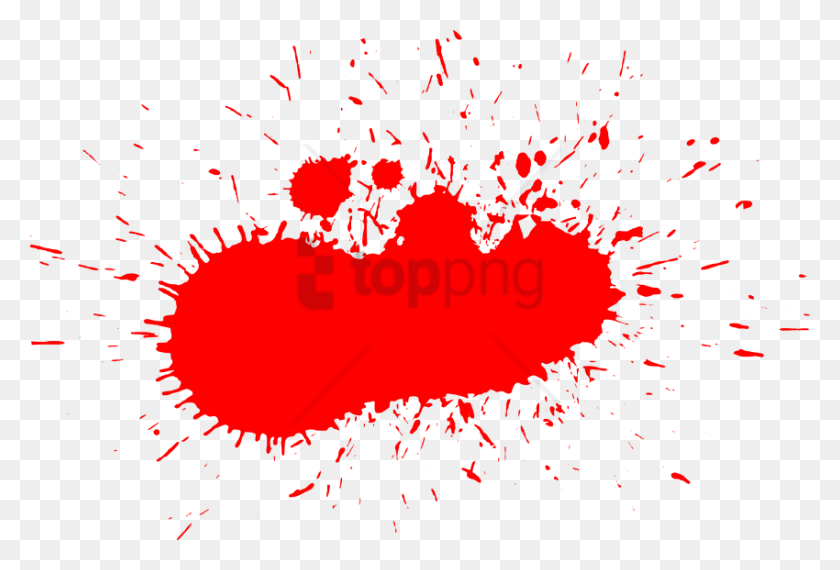 850x556 Free Red Paint Splash Image With Transparent Graphic Design, Graphics, Stain HD PNG Download