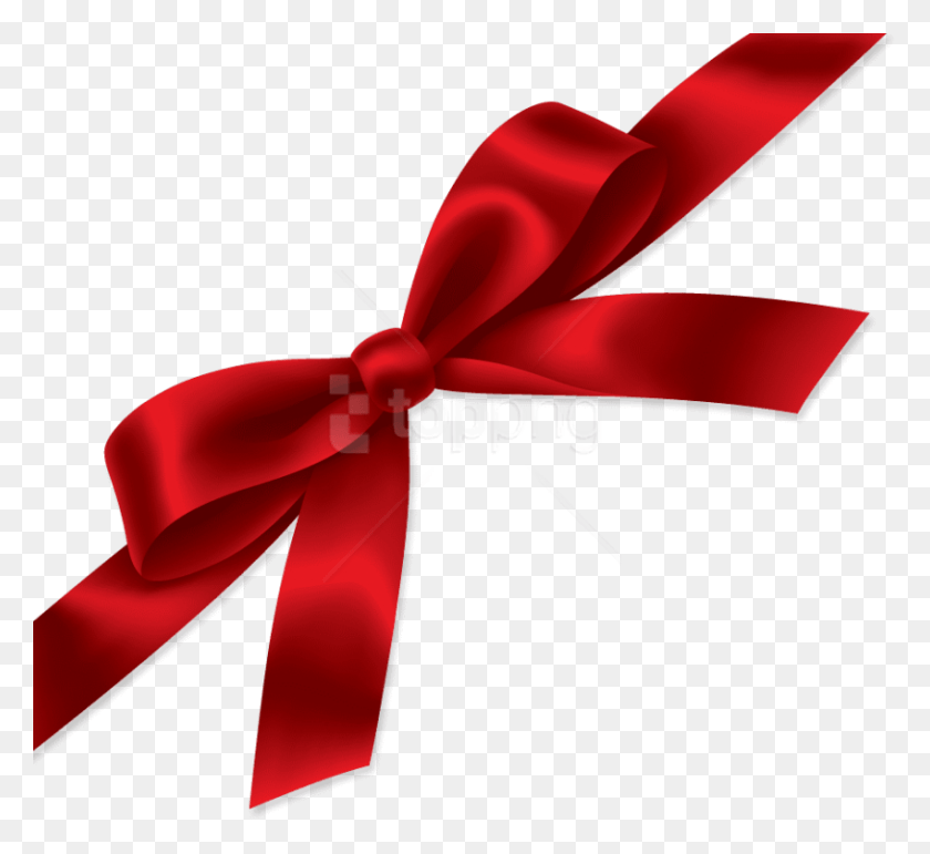 850x775 Free Red Ribbon Clipart Photo Christmas Ribbon, Text, Gift, Tie HD PNG Download
