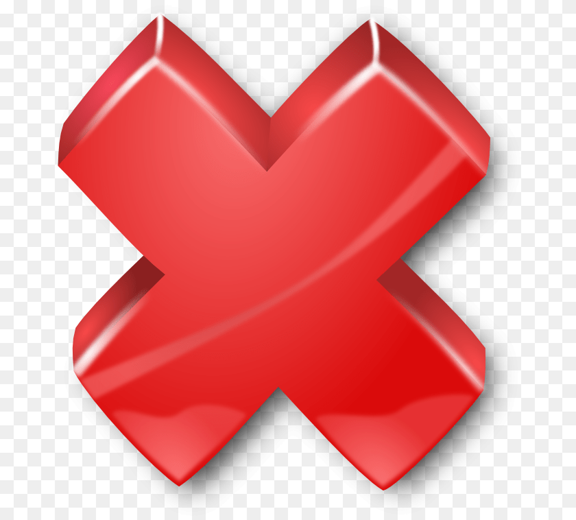 687x758 Free Red X Transparent Download Clip Art Red Cross Green Tick, First Aid, Logo, Red Cross, Symbol Sticker PNG