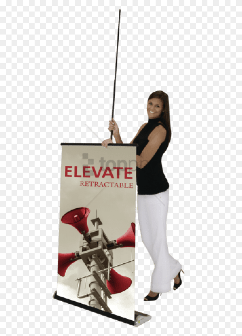 480x1108 Free Retractable Banner Image With Transparent Retractable Banner, Person, Clothing, Sleeve HD PNG Download