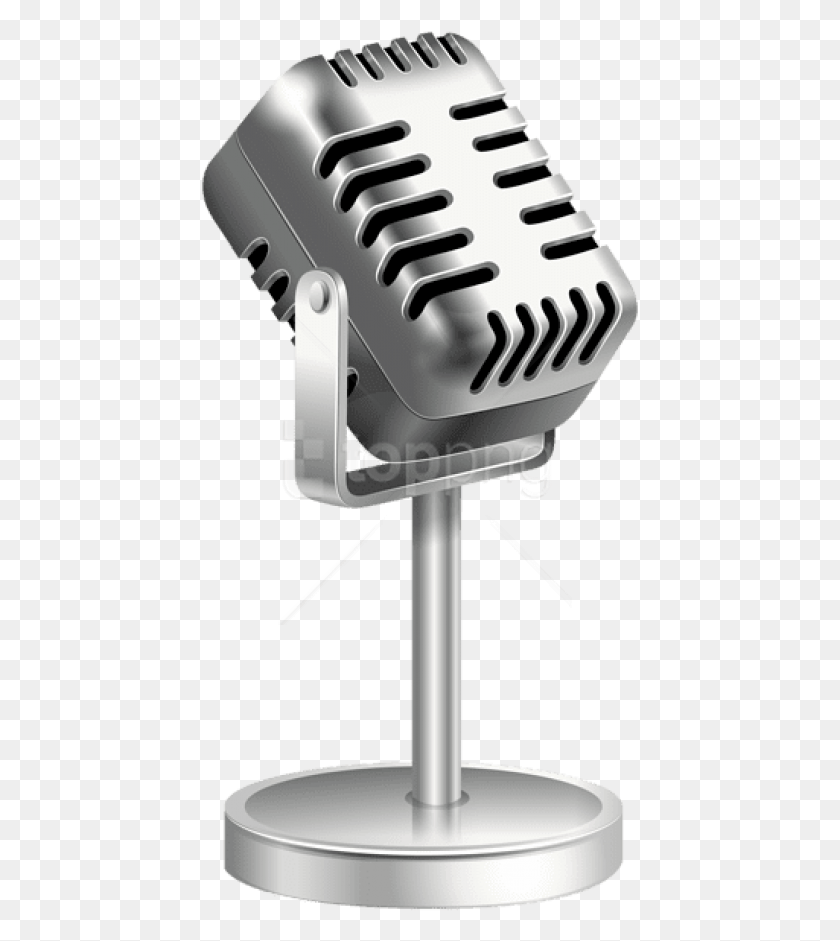 437x881 Free Retro Microphone Images Background Old Microphone Clipart Transparent Background, Electrical Device, Sink Faucet HD PNG Download