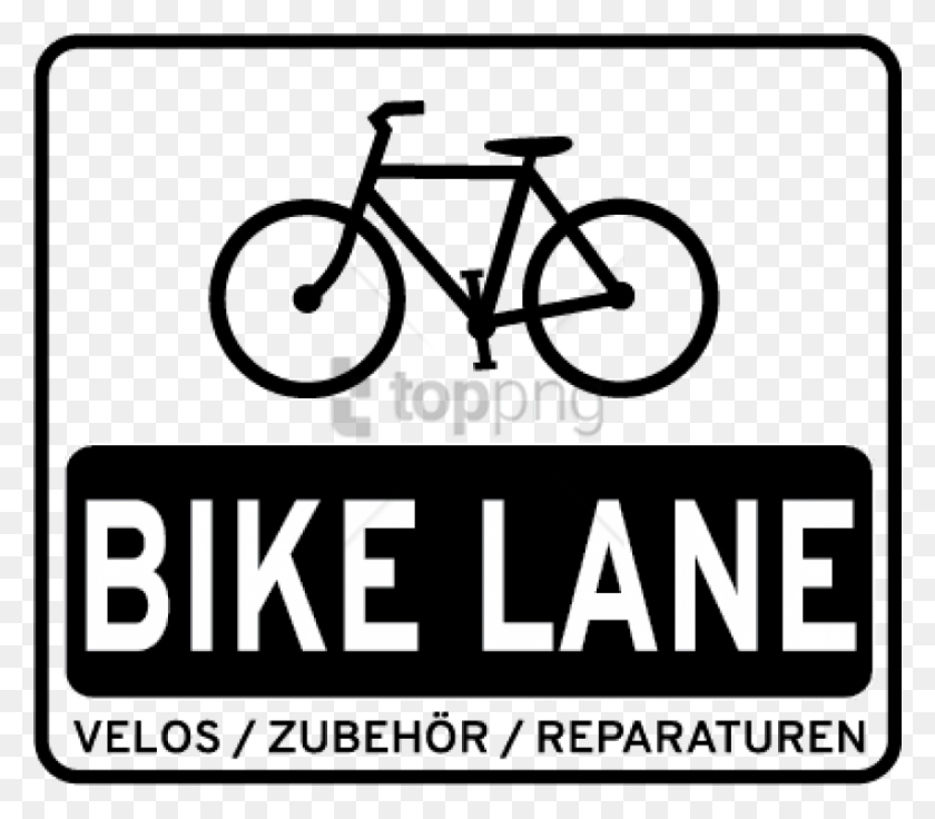 851x738 Free Right Lane Bike Only Sign Image With Transparent Bicycle Yield To Pedestrian, Vehicle, Transportation, Wheel HD PNG Download