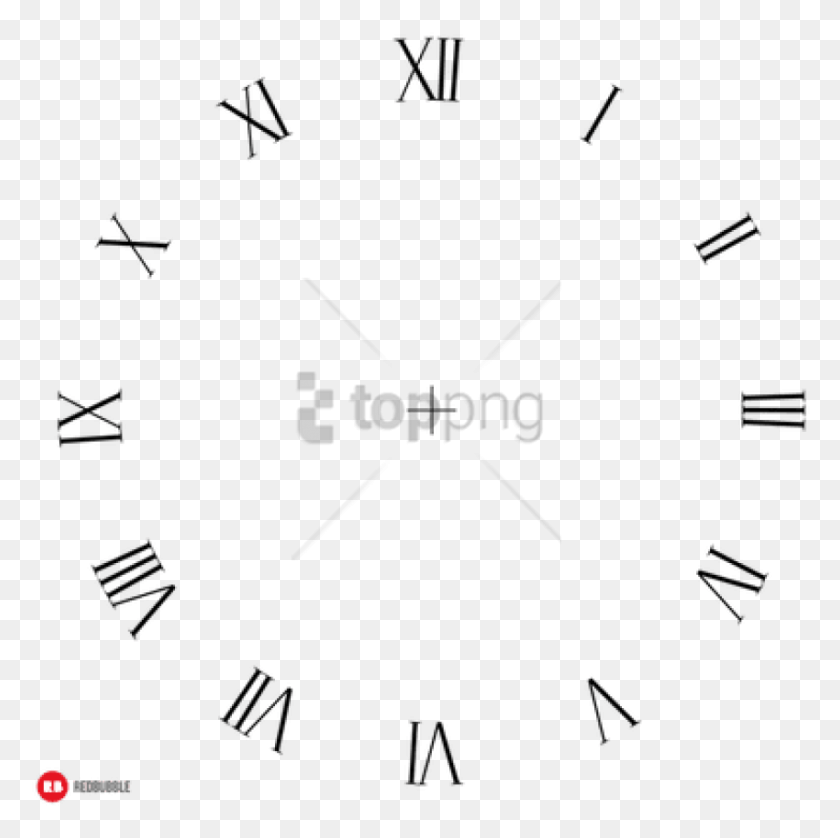850x848 Free Roman Numerals Image With Transparent Wall Clock, Text, Label, Weapon HD PNG Download