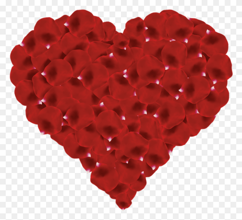 850x767 Free Rose Petals Heart Transparent Heart, Rose, Flower, Plant HD PNG Download