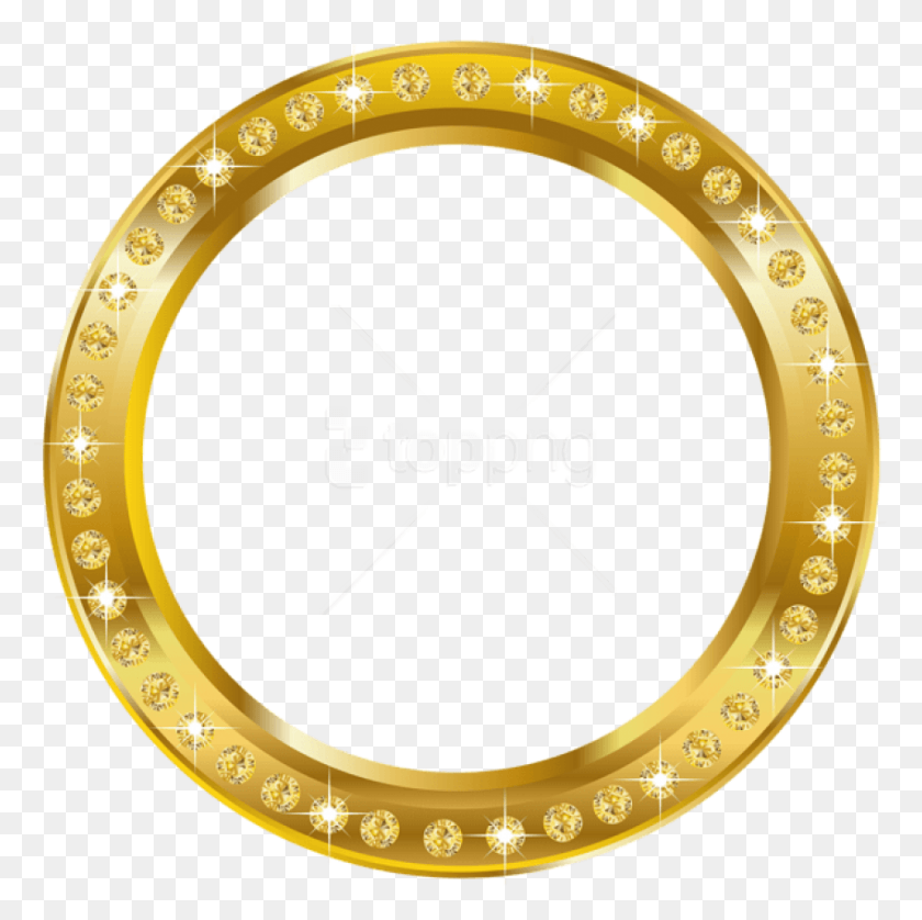 850x848 Free Round Frame Border Gold Clipart National Syndicalist Party Of Usa, Gold Medal, Trophy HD PNG Download