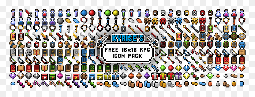 1824x608 Free Rpg Icon Pack Rpg Pixel Icons Free, Pac Man, Scoreboard, Person HD PNG Download