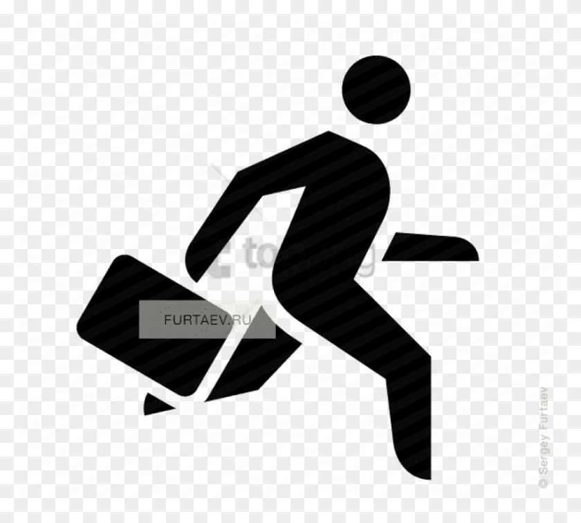850x759 Free Running Businessman Icon Free Vector Icon Of Businessman, Duel, Sport, Sports HD PNG Download