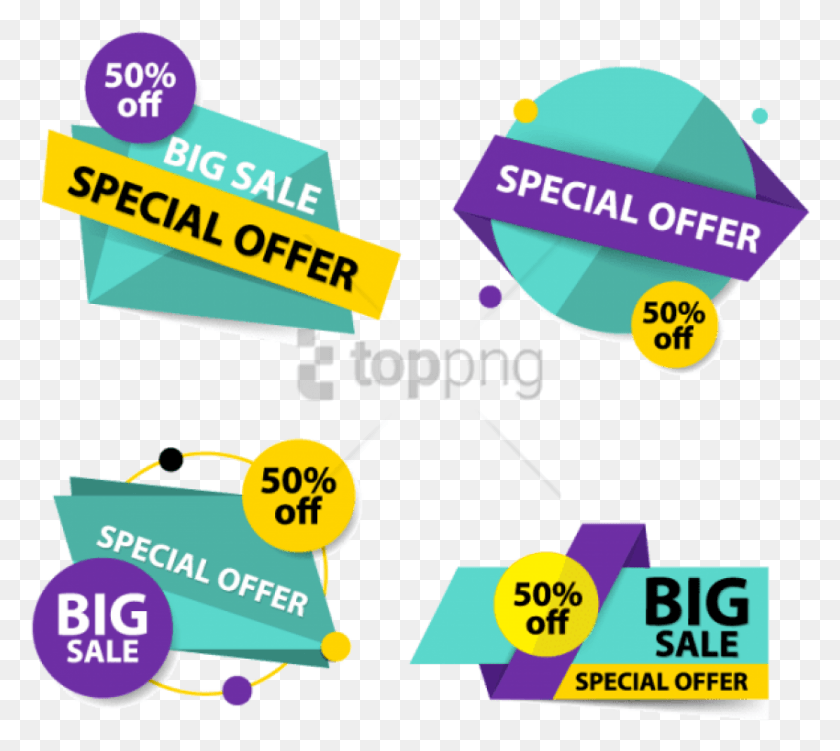 850x754 Free Sale Flyer Image With Transparent Background Colorful Shopping Sale Banner, Text, Word, Label HD PNG Download